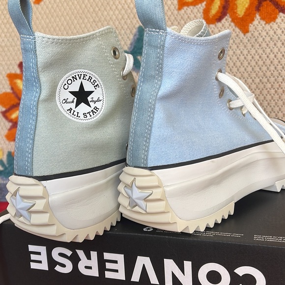 Converse 171894C
RUN STAR HIKE HI
BLUE/VINTAGE WHITE/BLACK
Women’s platforms - Picture 15 of 16